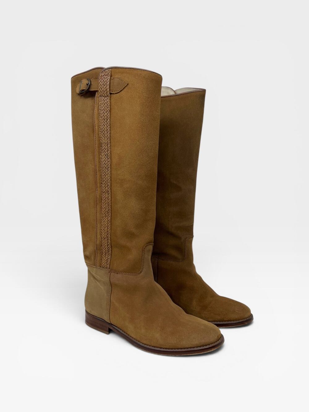 Anthropologie Candela Olimpia Tall Suede Riding Boots Size 7